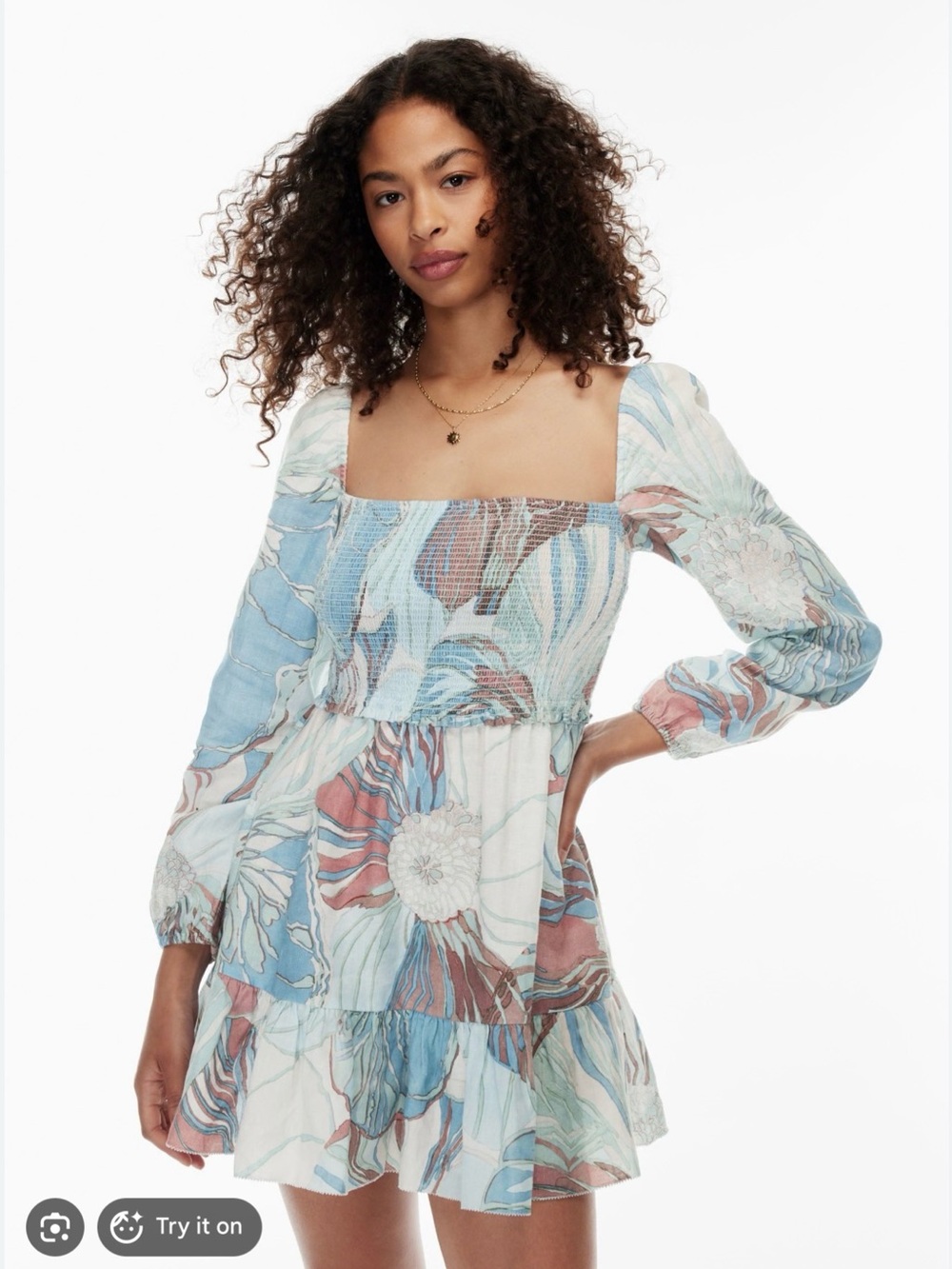 NWOT Aritzia Wilfred Tempest Mini Linen Dress